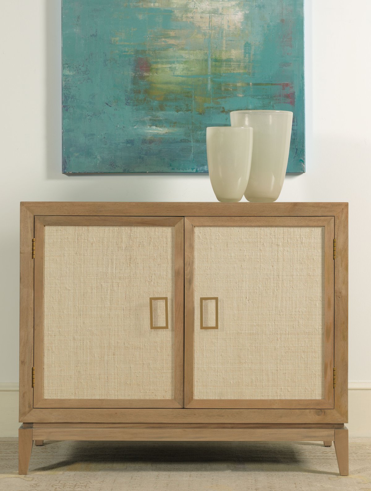 Cabinet, Bleach w/ Saguran Raffia Face