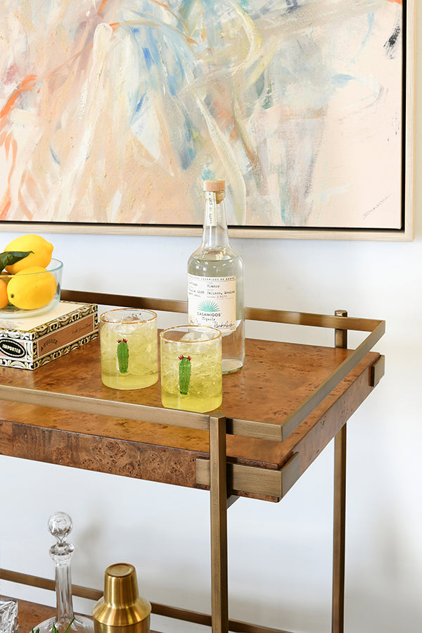 Cash DBW - Antique Brass Bar Cart