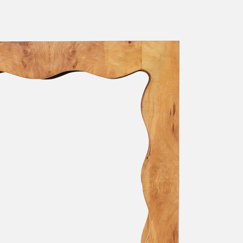 Wooden frame corner on a white background